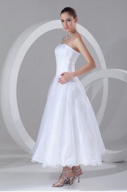 Organza Strapless Short Dress