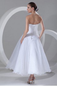 Organza Strapless Short Dress