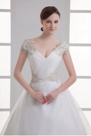 Organza Ball Gown with Embroidery