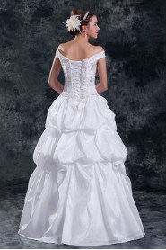 Taffeta Off-the-Shoulder Ball Gown