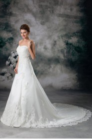 Net Sweetheart A Line Gown with Embroidery