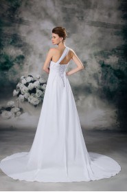 Chiffon One Shoulder A Line Gown