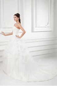 Organza Sweetheart A Line Gown with Embroidery