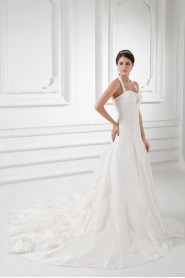 Taffeta Sweetheart A Line Gown with Embroidery