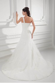 Organza One Shoulder A Line Gown