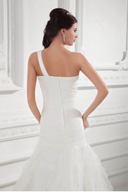 Organza One Shoulder A Line Gown