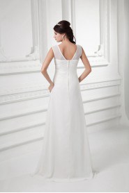 Chiffon A Line Gown with Straps