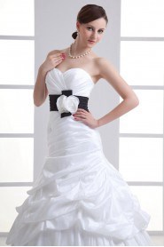 Taffeta Sweetheart A Line Gown with Sash