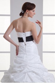 Taffeta Sweetheart A Line Gown with Sash