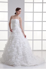 Organza Sweetheart A Line Gown with Sash