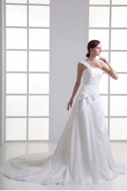 Taffeta One Shoulder A Line Gown