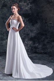 Taffeta Sweetheart A Line Gown with Embroidery