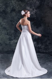 Taffeta Sweetheart A Line Gown with Embroidery