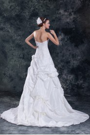 Taffeta Sweetheart A Line Gown with Embroidery