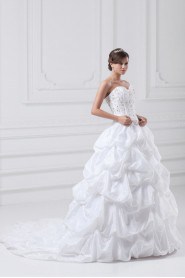 Taffeta Sweetheart A Line Gown with Embroidery