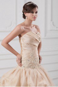 Taffeta Sweetheart A Line Gown with Embroidery