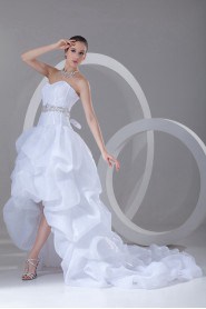 Organza Sweetheart A Line Gown with Embroidery