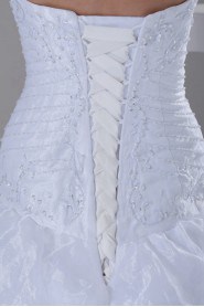 Organza Sweetheart A Line Gown with Embroidery