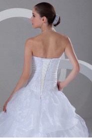 Organza Sweetheart A Line Gown with Embroidery