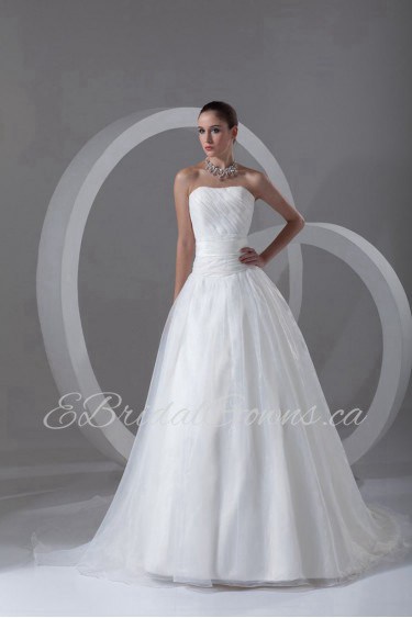 Organza Scoop A Line Gown