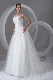 Organza Scoop A Line Gown