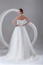 Organza Scoop A Line Gown