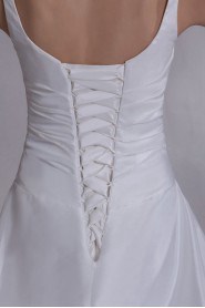 Taffeta Straps A Line Gown