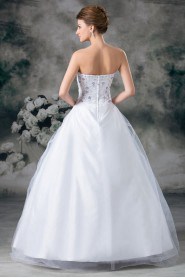 Organza Sweetheart A Line Gown with Embroidery