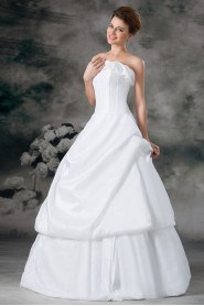 Taffeta Strapless A Line Gown