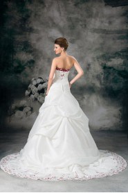 Taffeta Sweetheart A Line Gown with Embroidery