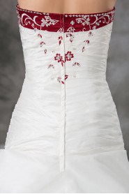 Taffeta Sweetheart A Line Gown with Embroidery