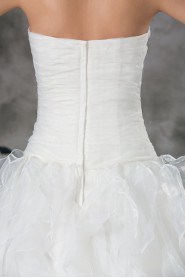 Organza Sweetheart A Line Gown with Hand-made Flower