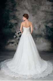 Organza Sweetheart A Line Gown with Embroidery