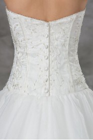 Organza Sweetheart A Line Gown with Embroidery