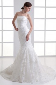 Strapless Mermaid Gown with Embroidery