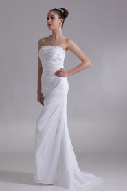 Taffeta Strapless Mermaid Gown with Embroidery