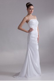 Taffeta Strapless Mermaid Gown with Embroidery