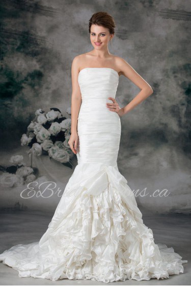 Taffeta Strapless Mermaid Gown