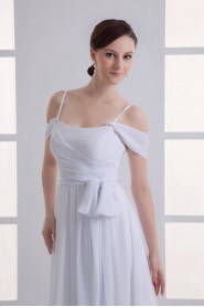 Chiffon Scoop Column Gown with Sash