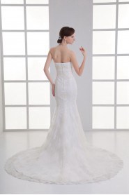 Strapless Sheath Gown with Embroidery