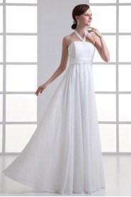 Chiffon Halter Column Gown