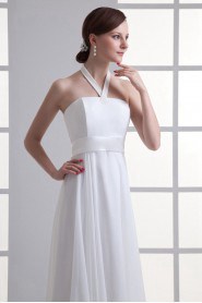 Chiffon Halter Column Gown