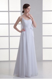 Chiffon Scoop Column Gown with Sash