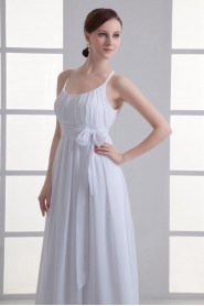 Chiffon Scoop Column Gown with Sash