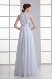 Chiffon Scoop Column Gown with Sash