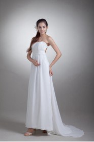 Chiffon Strapless Column Gown