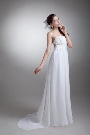 Chiffon Strapless Column Gown