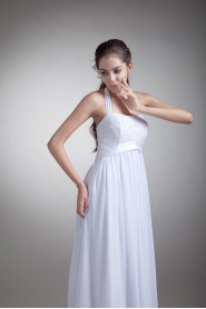 Chiffon Column Gown with Halter