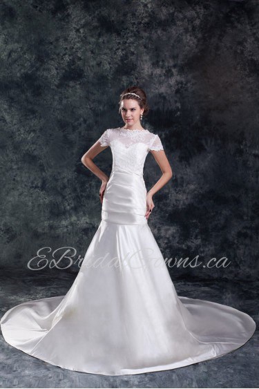 Satin Sweetheart Sheath Gown