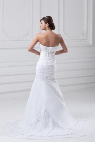 Taffeta Sweetheart Sheath Gown with Embroidery